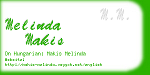 melinda makis business card